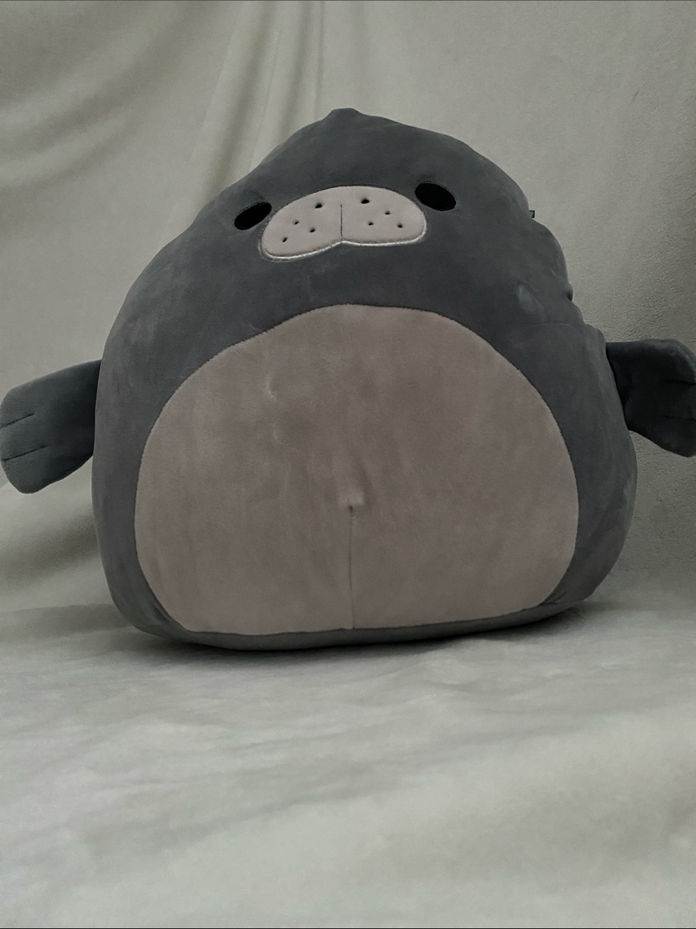 Squishmallows Gray Seal Plush Accent Pillow